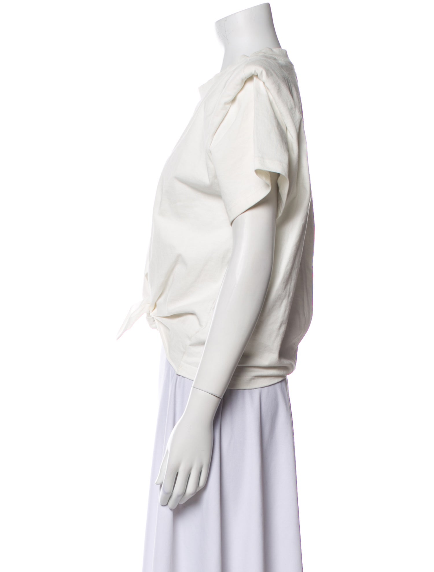 Isabel Marant Scoop Neck Short Sleeve Crop Top